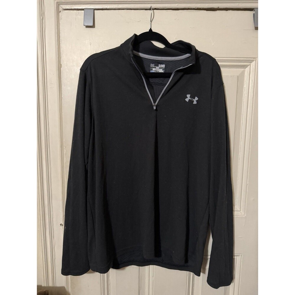 Under Armour ColdGear Black 1/4 Zip Pullover Shirt Men’s XL Loose Fit